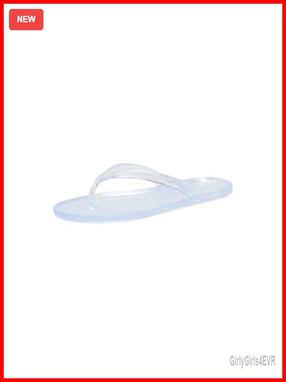 Clear Jelly Flip Flops Women's Flat Sandals Thong PVC